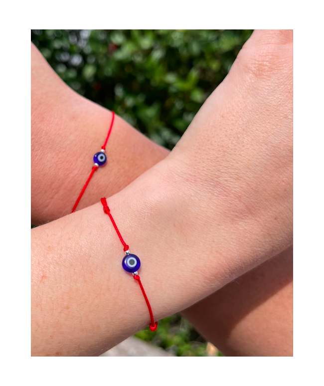 OEIL SUR FIL ROUGE, Bracelet duo à partager