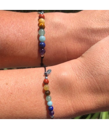 Bracelets Karma pour couple par la créatrice de bijoux Mona Chabada. Fabrication française